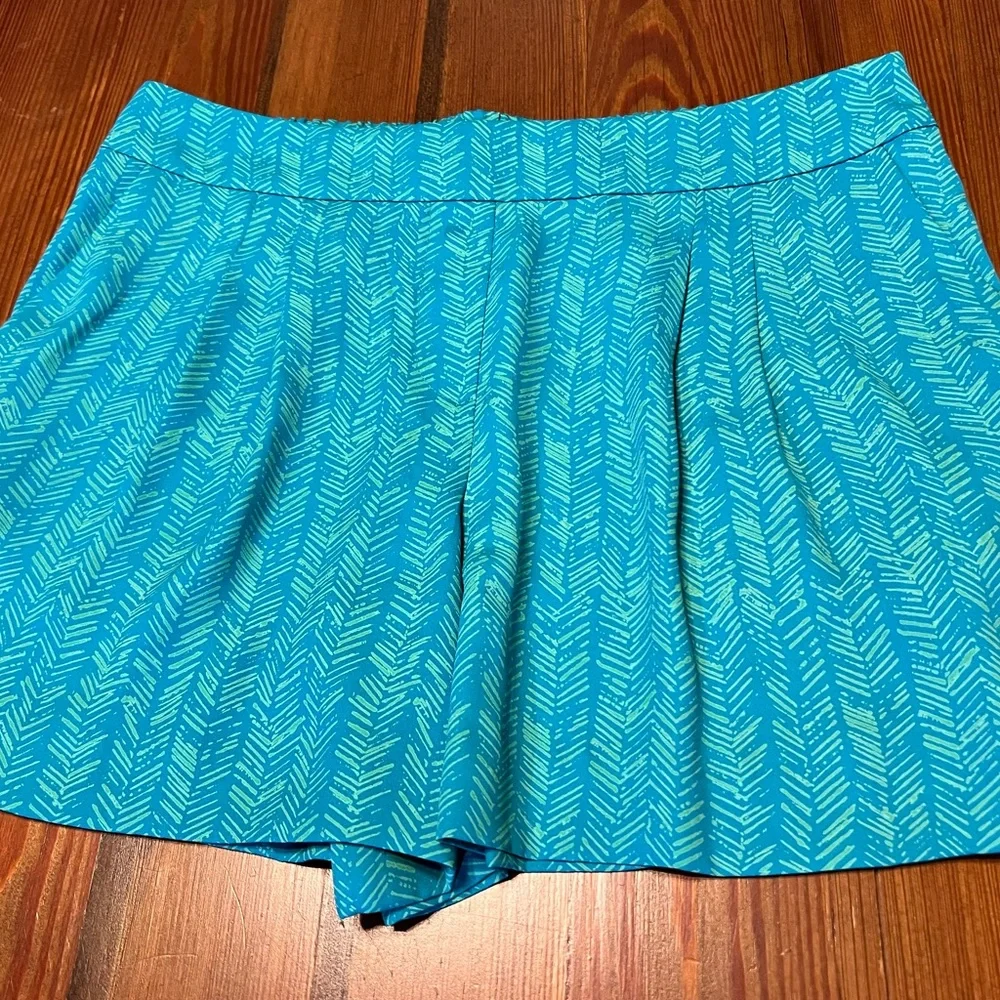 Loft Blue Printed Casual Shorts